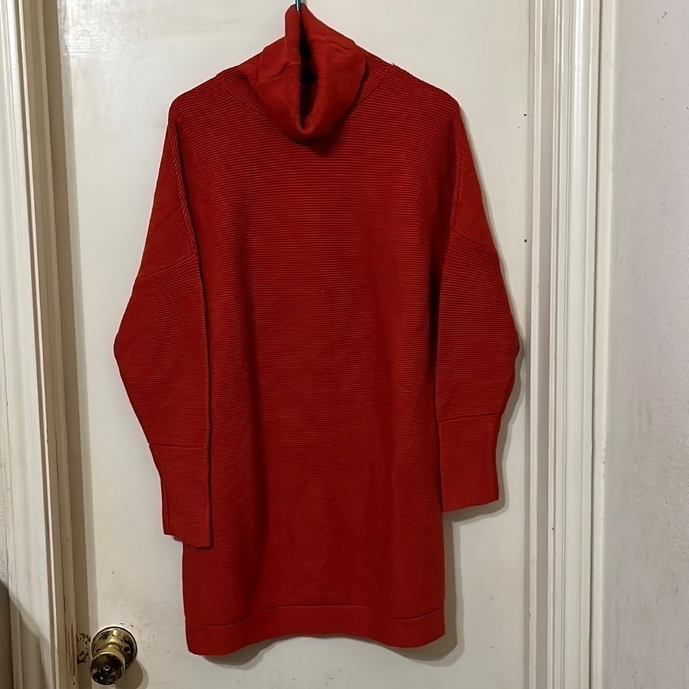 NWT Turtleneck Batwing Sleeve Slouchy Oversized Ribbed Knit Tunic Sweaters